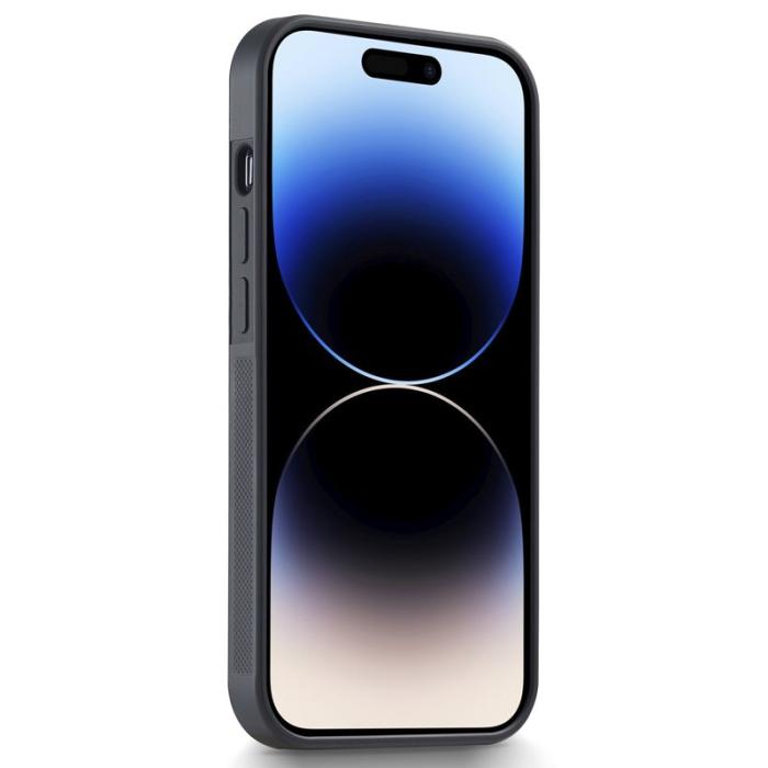 LC.imeeke - LC.IMEEKE iPhone 15 Pro Skal Äkta läder - Svart