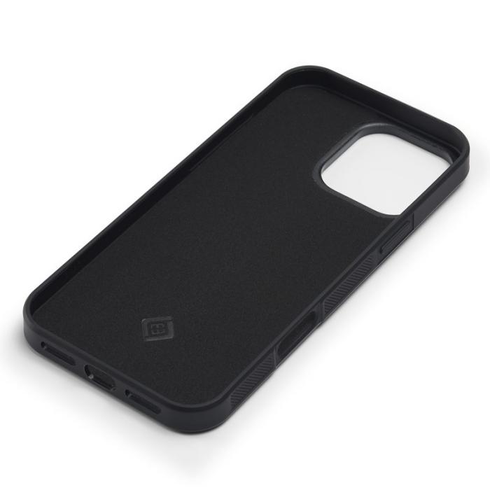 LC.imeeke - LC.IMEEKE iPhone 16 Pro Fodral Äkta läder - Carbon Fiber - Svart