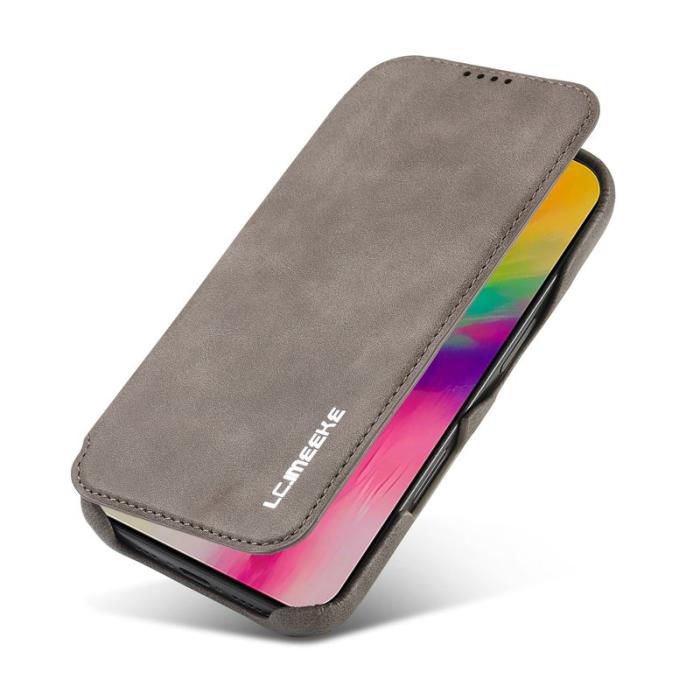 LC.imeeke - LC.IMEEKE iPhone 16 Pro Max Fodral Kortfack Äkta läder - Kaffe