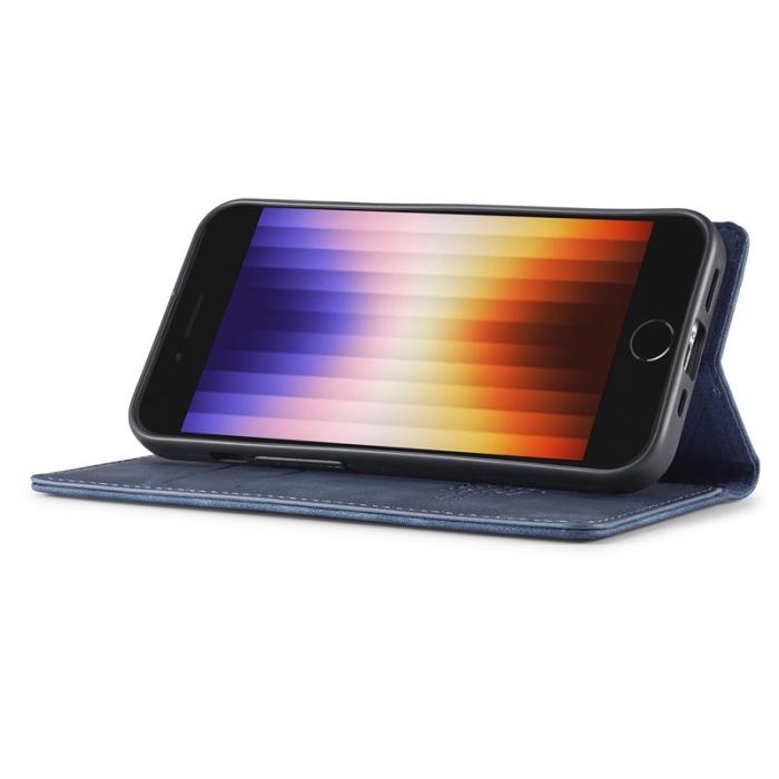 LC.imeeke - LC.IMEEKE iPhone 16e Fodral Äkta läder - Blå