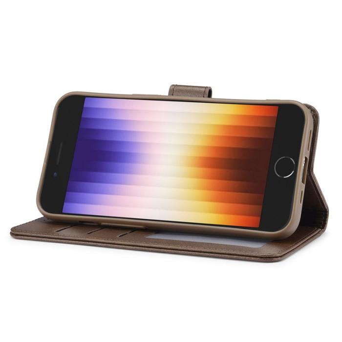 LC.imeeke - LC.IMEEKE iPhone 16e Fodral Äkta läder - Brun