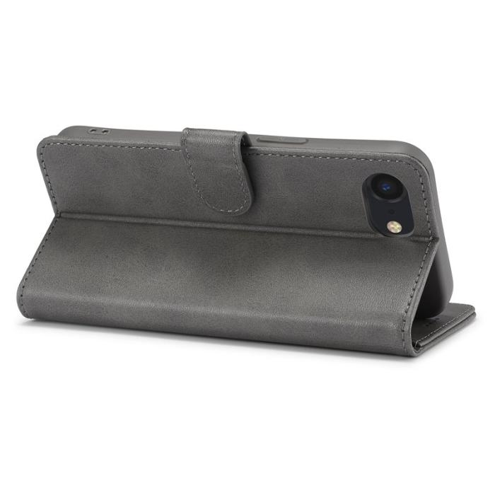 LC.imeeke - LC.IMEEKE iPhone 16e Fodral Äkta läder - Grå