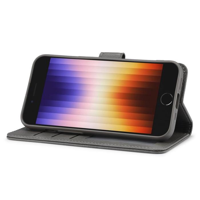 LC.imeeke - LC.IMEEKE iPhone 16e Fodral Äkta läder - Grå