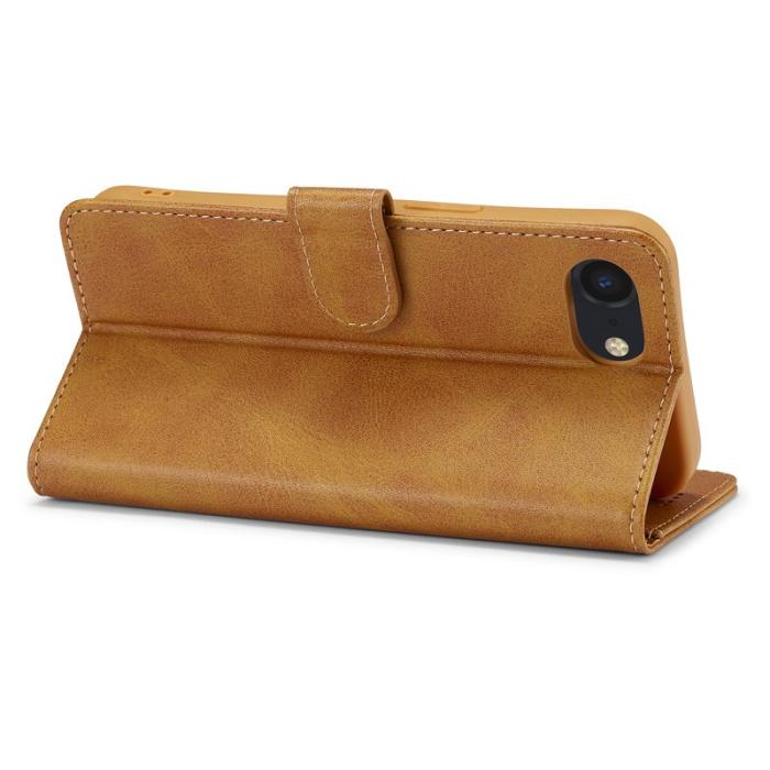 LC.imeeke - LC.IMEEKE iPhone 16e Fodral Äkta läder - Gul