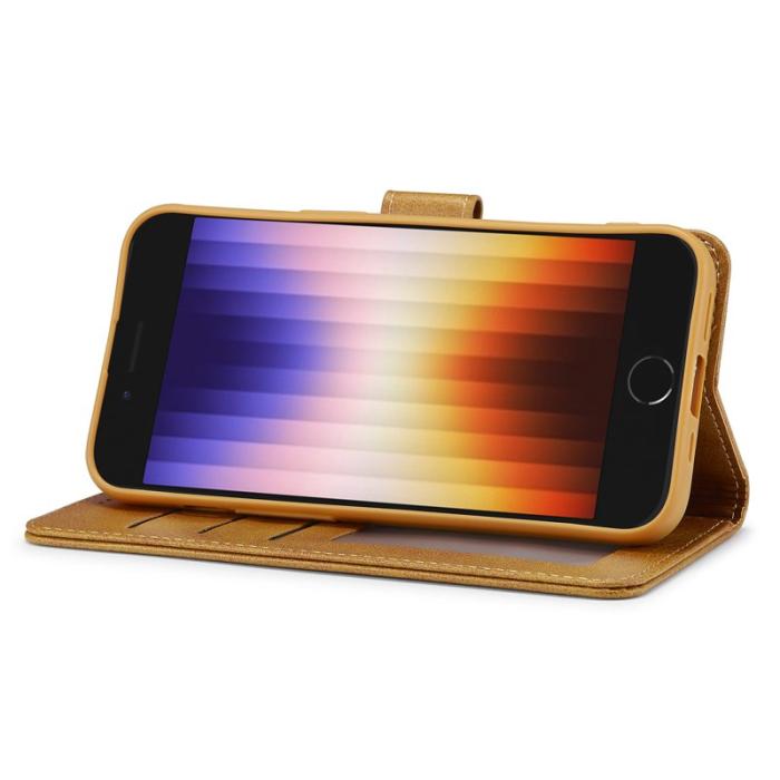 LC.imeeke - LC.IMEEKE iPhone 16e Fodral Äkta läder - Gul