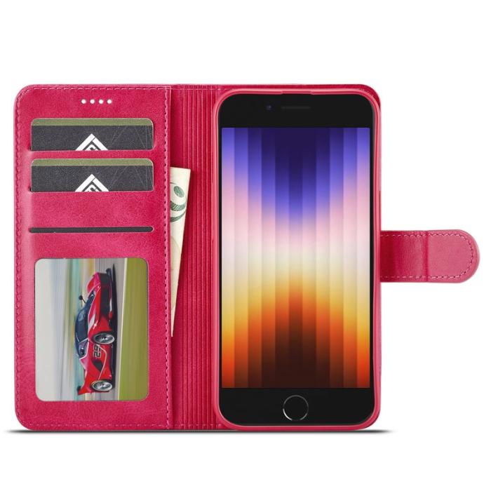 LC.imeeke - LC.IMEEKE iPhone 16e Fodral Äkta läder - Rose