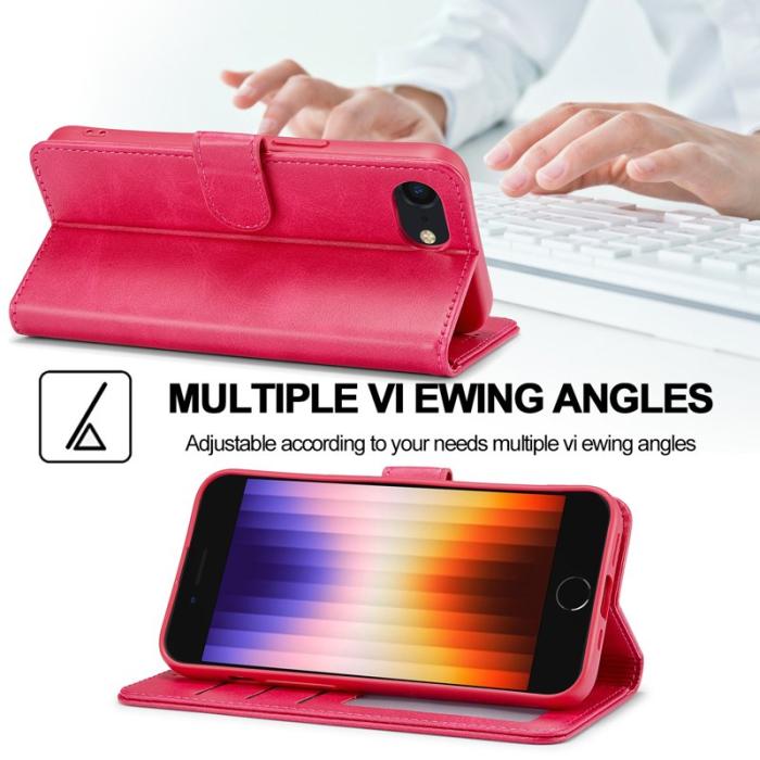 LC.imeeke - LC.IMEEKE iPhone 16e Fodral Äkta läder - Rose