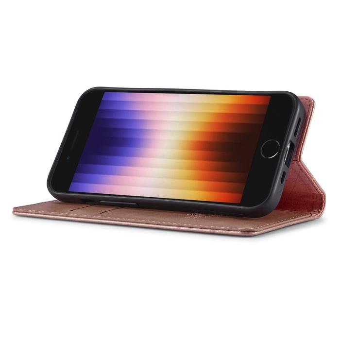 LC.imeeke - LC.IMEEKE iPhone 16e Fodral Äkta läder - Rose Gold