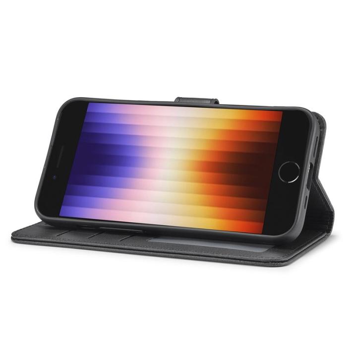 LC.imeeke - LC.IMEEKE iPhone 16e Fodral Äkta läder - Svart