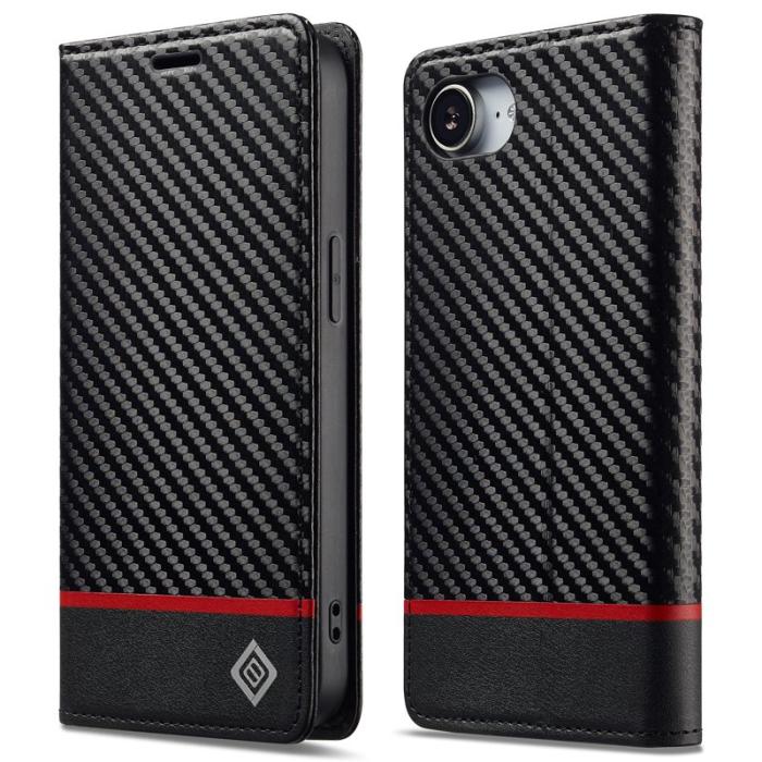 LC.imeeke - LC.IMEEKE iPhone 16e Fodral Carbon Fiber - Vit