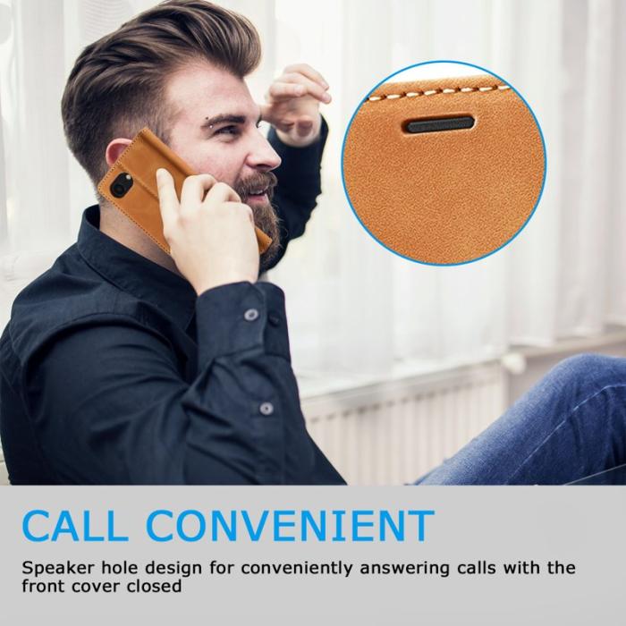 LC.imeeke - LC.IMEEKE iPhone 16e Fodral Scratch-Proof Microfiber - Brun