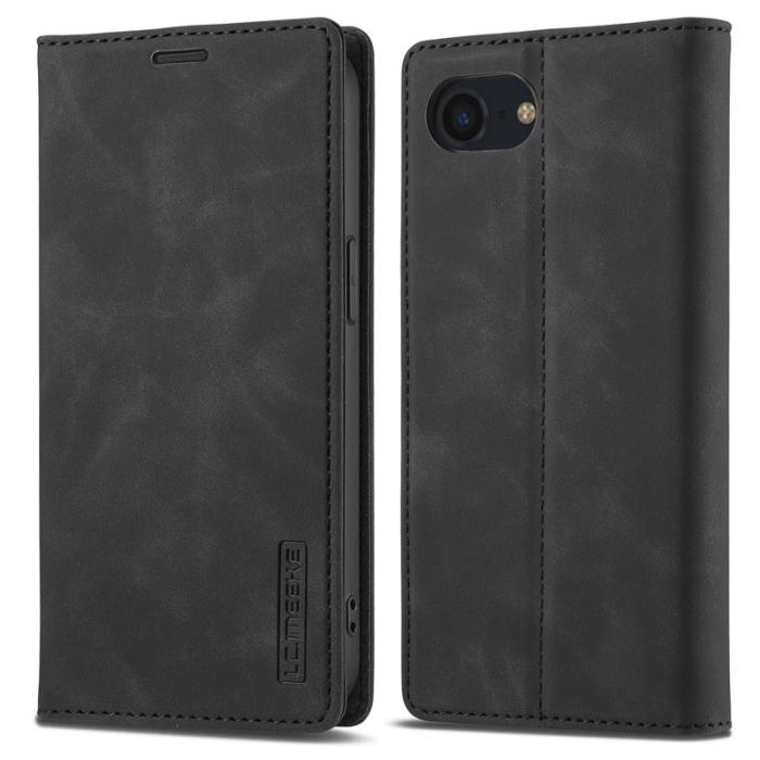LC.imeeke - LC.IMEEKE iPhone 16e Fodral Scratch-Proof Mikrofiberläder - Svart