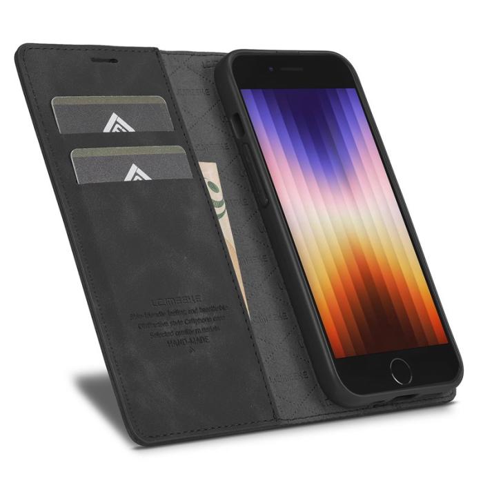 LC.imeeke - LC.IMEEKE iPhone 16e Fodral Scratch-Proof Mikrofiberläder - Svart