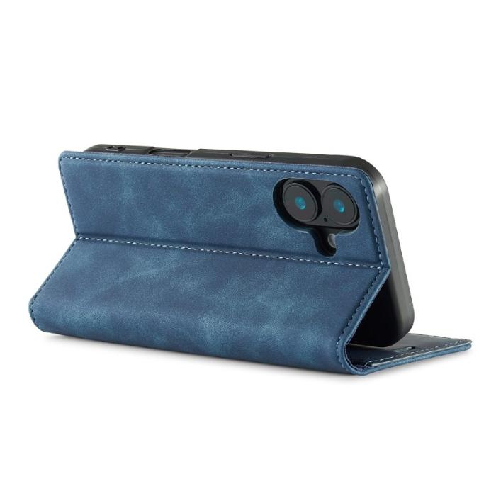 LC.imeeke - LC.IMEEKE iPhone 17 Fodral Wallet Mikrofiberläder - Blå