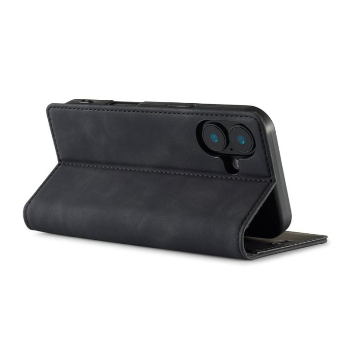 LC.imeeke - LC.IMEEKE iPhone 17 Fodral Wallet Mikrofiberläder - Svart