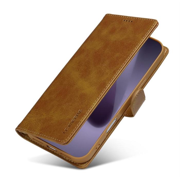 LC.imeeke - LC.IMEEKE iPhone 17 Pro Fodral Äkta läder - Gul