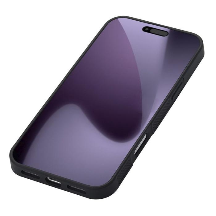 LC.imeeke - LC.IMEEKE iPhone 17 Pro Fodral Äkta läder - Svart