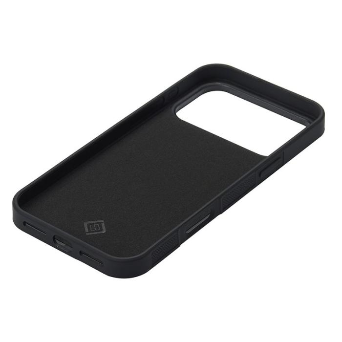 LC.imeeke - LC.IMEEKE iPhone 17 Pro Fodral Äkta läder - Svart