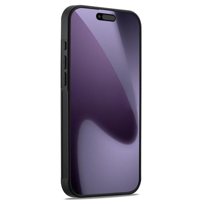 LC.imeeke - LC.IMEEKE iPhone 17 Pro Fodral Äkta läder - Svart