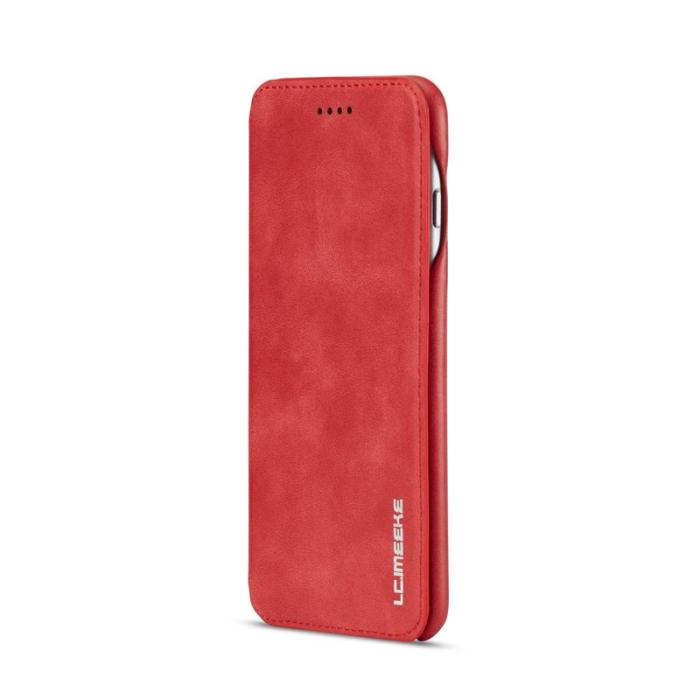 LC.imeeke - LC.IMEEKE iPhone 6s/6 Fodral Äkta läder - Röd