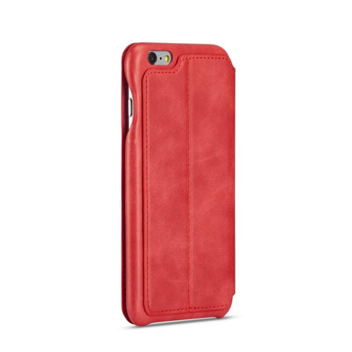 LC.imeeke - LC.IMEEKE iPhone 6s/6 Fodral Äkta läder - Röd