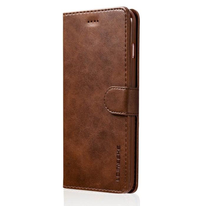 LC.imeeke - LC.IMEEKE iPhone 6s/6 Skal i Texturerat PU Läder - Mörkbrun