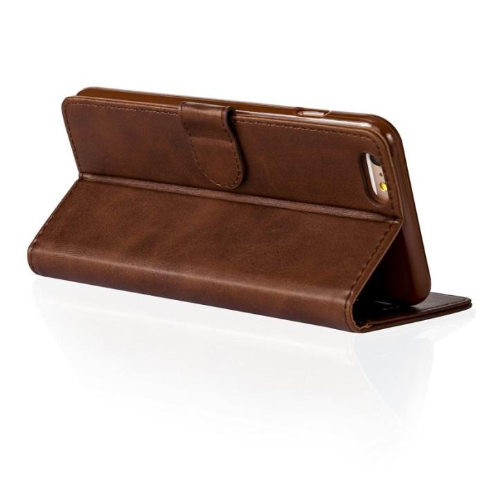 LC.imeeke - LC.IMEEKE iPhone 6s/6 Skal i Texturerat PU Läder - Mörkbrun