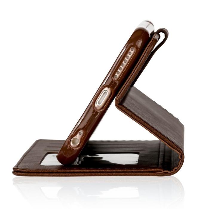 LC.imeeke - LC.IMEEKE iPhone 6s/6 Skal i Texturerat PU Läder - Mörkbrun