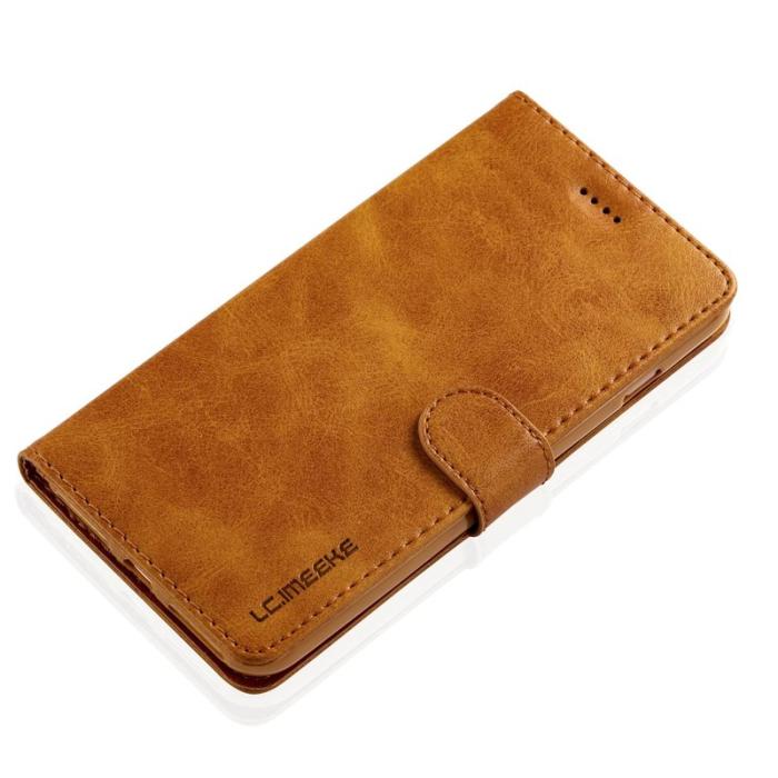 LC.imeeke - LC.IMEEKE iPhone 6s Fodral i Texturerat PU Läder - Ljusbrun