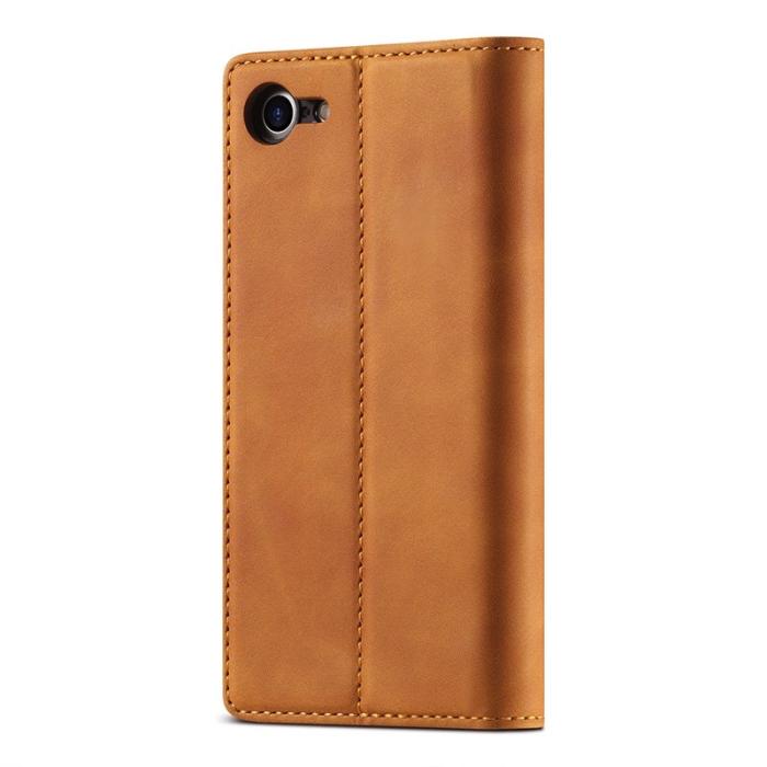 LC.imeeke - LC.IMEEKE iPhone 7/8/SE (2020)/SE (2022) Skal Äkta läder - Brun