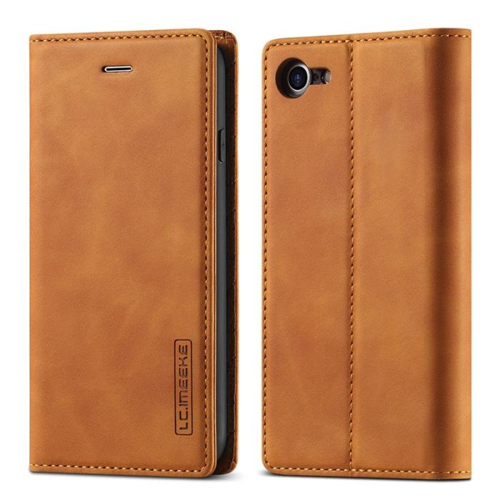 LC.imeeke - LC.IMEEKE iPhone 7/8/SE (2020)/SE (2022) Skal Äkta läder - Brun