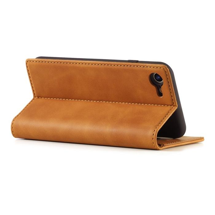 LC.imeeke - LC.IMEEKE iPhone 7/8/SE (2020)/SE (2022) Skal Äkta läder - Brun