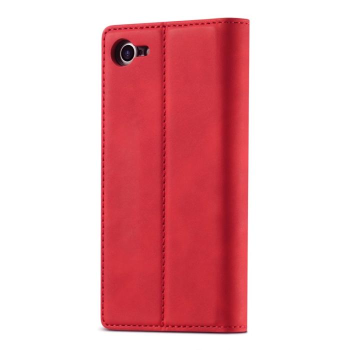 LC.imeeke - LC.IMEEKE iPhone 7/8/SE (2020)/SE (2022) Skal Äkta läder - Röd