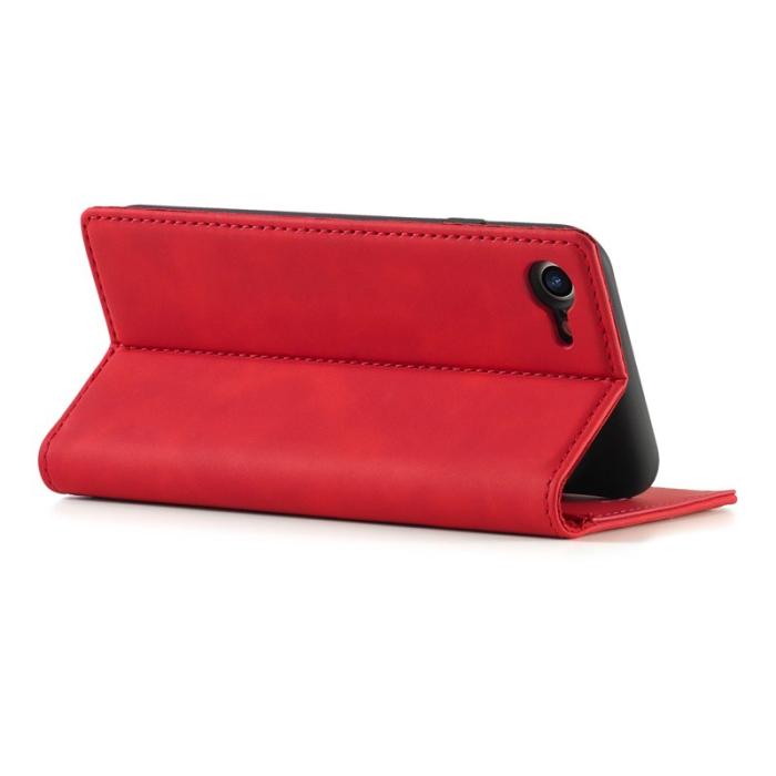 LC.imeeke - LC.IMEEKE iPhone 7/8/SE (2020)/SE (2022) Skal Äkta läder - Röd