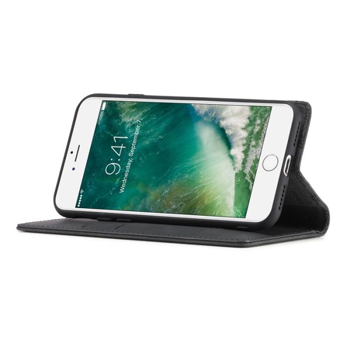 LC.imeeke - LC.IMEEKE iPhone 7/8/SE (2020)/SE (2022) Skal Äkta läder - Svart