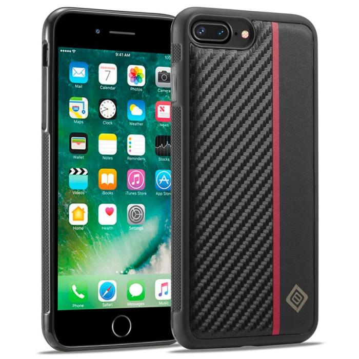 LC.imeeke - LC.IMEEKE iPhone 7 Plus / 8 Plus Fodral PU Läder - Svart