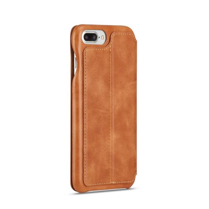 LC.imeeke - LC.IMEEKE iPhone 8 Plus/7 Plus Fodral Äkta läder - Brun