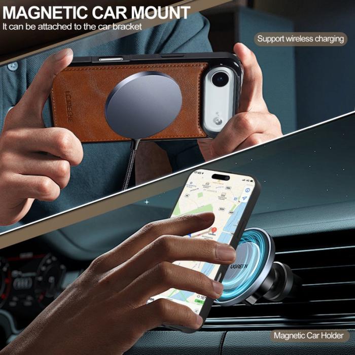 LC.imeeke - LC.IMEEKE iPhone Air Fodral Äkta läder - Brun