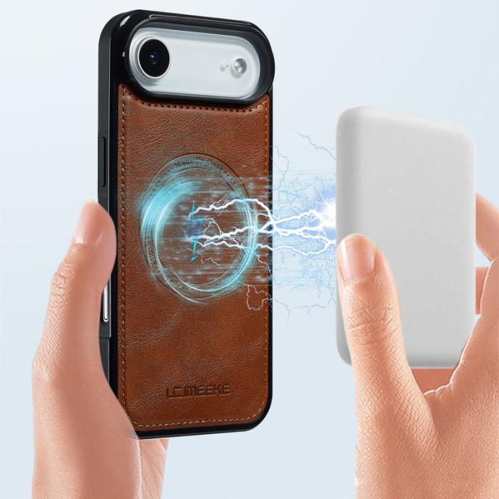 LC.imeeke - LC.IMEEKE iPhone Air Fodral Äkta läder - Brun