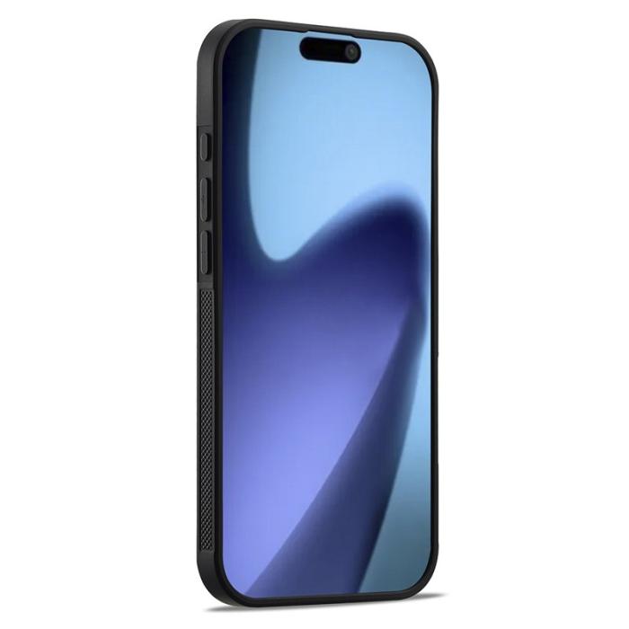 LC.imeeke - LC.IMEEKE iPhone Air Fodral Äkta läder - Carbon Fiber - Svart