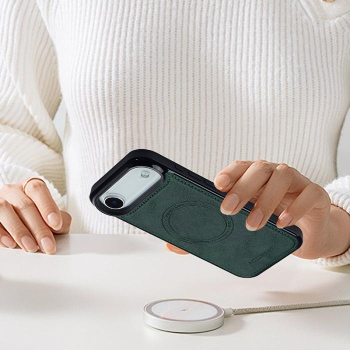 LC.imeeke - LC.IMEEKE iPhone Air Fodral Äkta läder + TPU - Grön