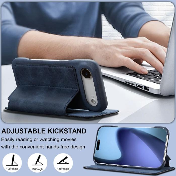 LC.imeeke - LC.IMEEKE iPhone Air Fodral Card Holder Äkta läder - Blå