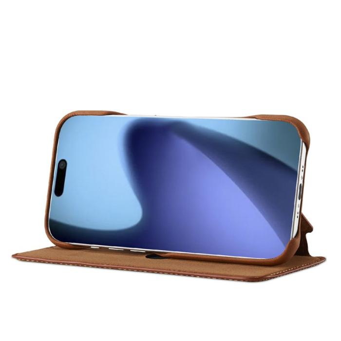 LC.imeeke - LC.IMEEKE iPhone Air Fodral Card Holder Äkta läder - Brun