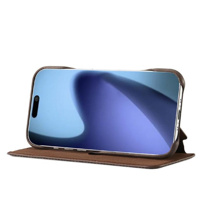 LC.imeeke - LC.IMEEKE iPhone Air Fodral Card Holder Äkta läder - Kaffe