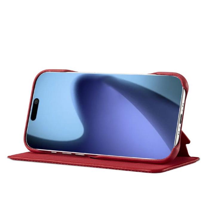 LC.imeeke - LC.IMEEKE iPhone Air Fodral Card Holder Äkta läder - Röd