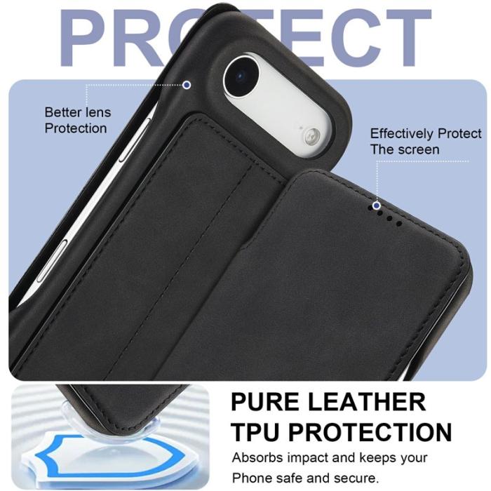 LC.imeeke - LC.IMEEKE iPhone Air Fodral Card Holder Äkta läder - Svart