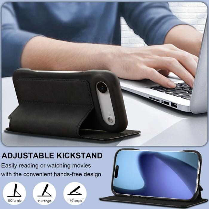 LC.imeeke - LC.IMEEKE iPhone Air Fodral Card Holder Äkta läder - Svart