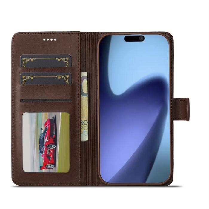 LC.imeeke - LC.IMEEKE iPhone Air Fodral PU Läder - Brun