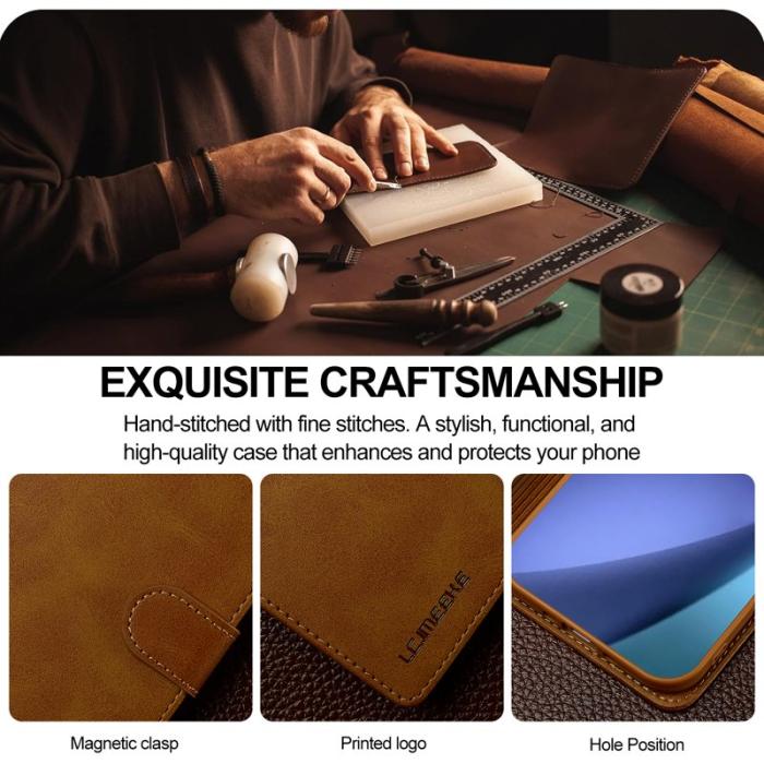 LC.imeeke - LC.IMEEKE iPhone Air Fodral PU Läder - Ställfunktion - Gul