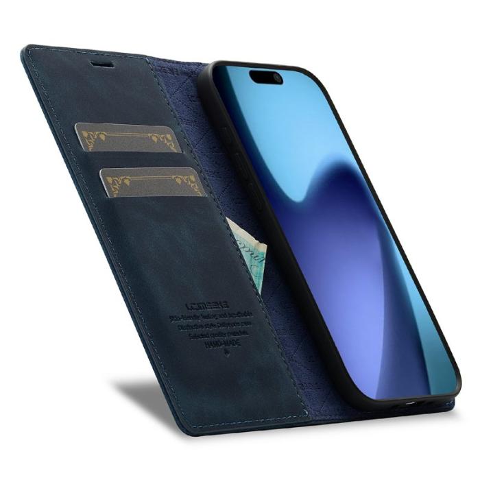 LC.imeeke - LC.IMEEKE iPhone Air Fodral Wallet Mikrofiberläder - Blå